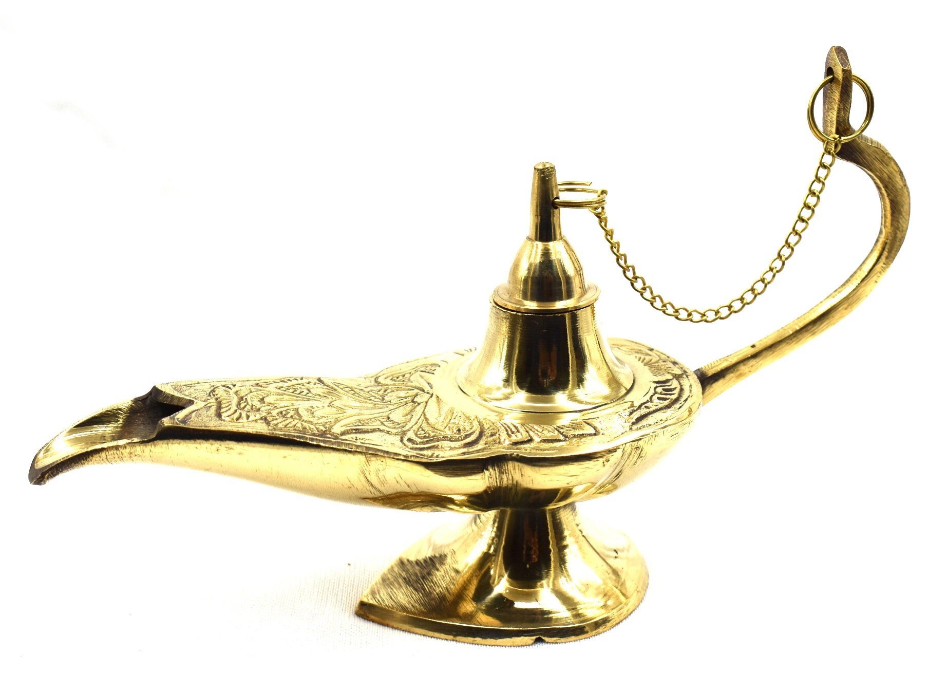 Aladdin Genie Oil Brass Amazing Lamp Aladin Lamps Vintage Etsy