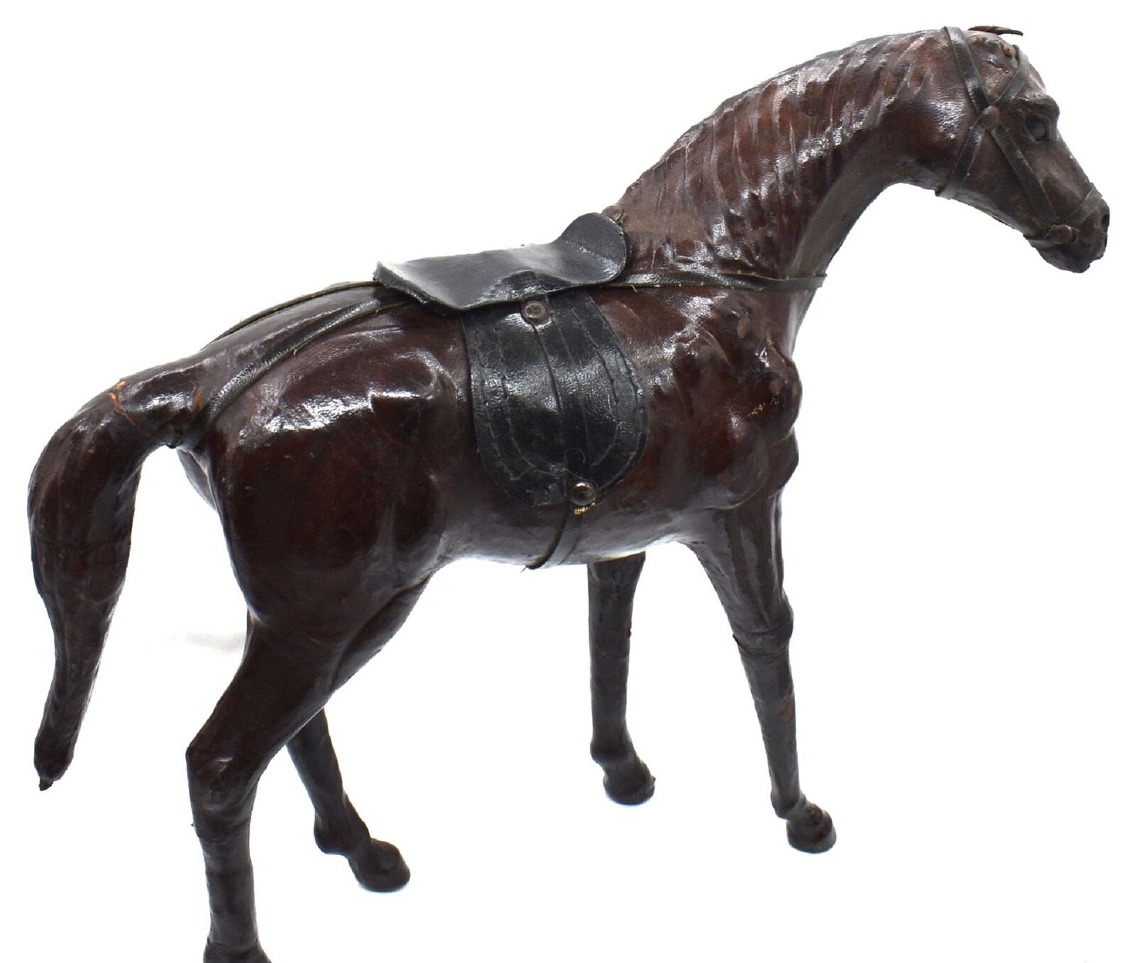 Vintage Leather Horse Toy Bohemian Figurine Genuine Beautiful Etsy