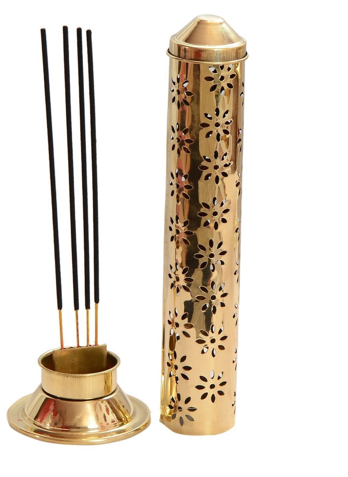 100 Brass Golden Incense Holder Agarbatti Stand Catcher Brass Etsy