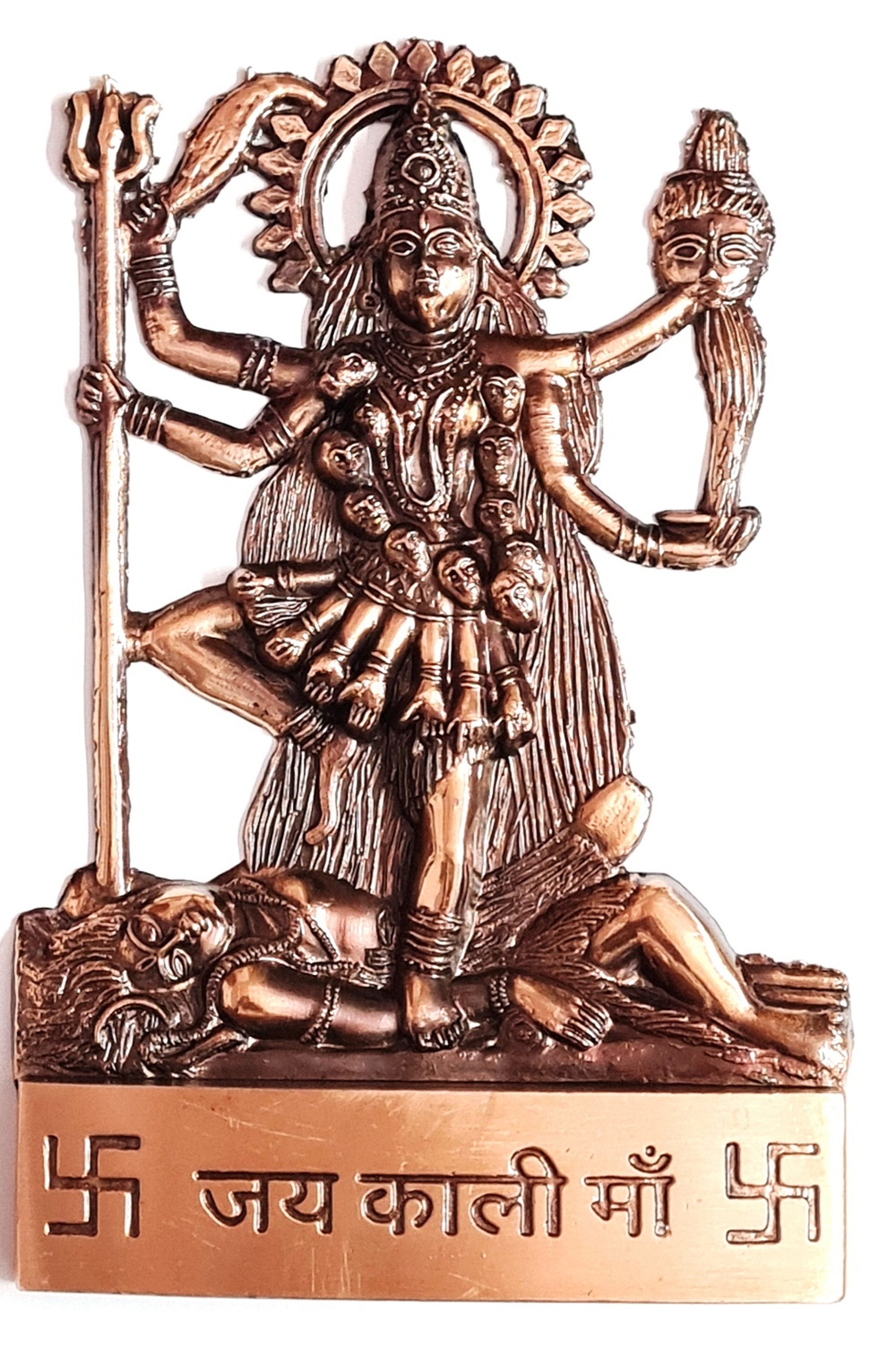 Kaali Messing Statue Shiva Alter Meditation Durga Kali Maa Hindu Göttin 
