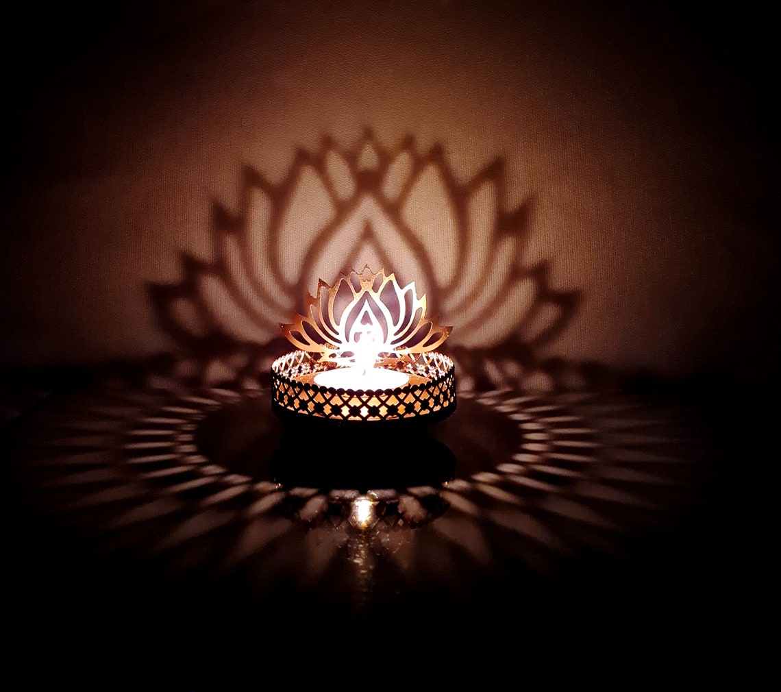 Traditional Metal Shadow Tea Light Candle Holder Stand Table Etsy