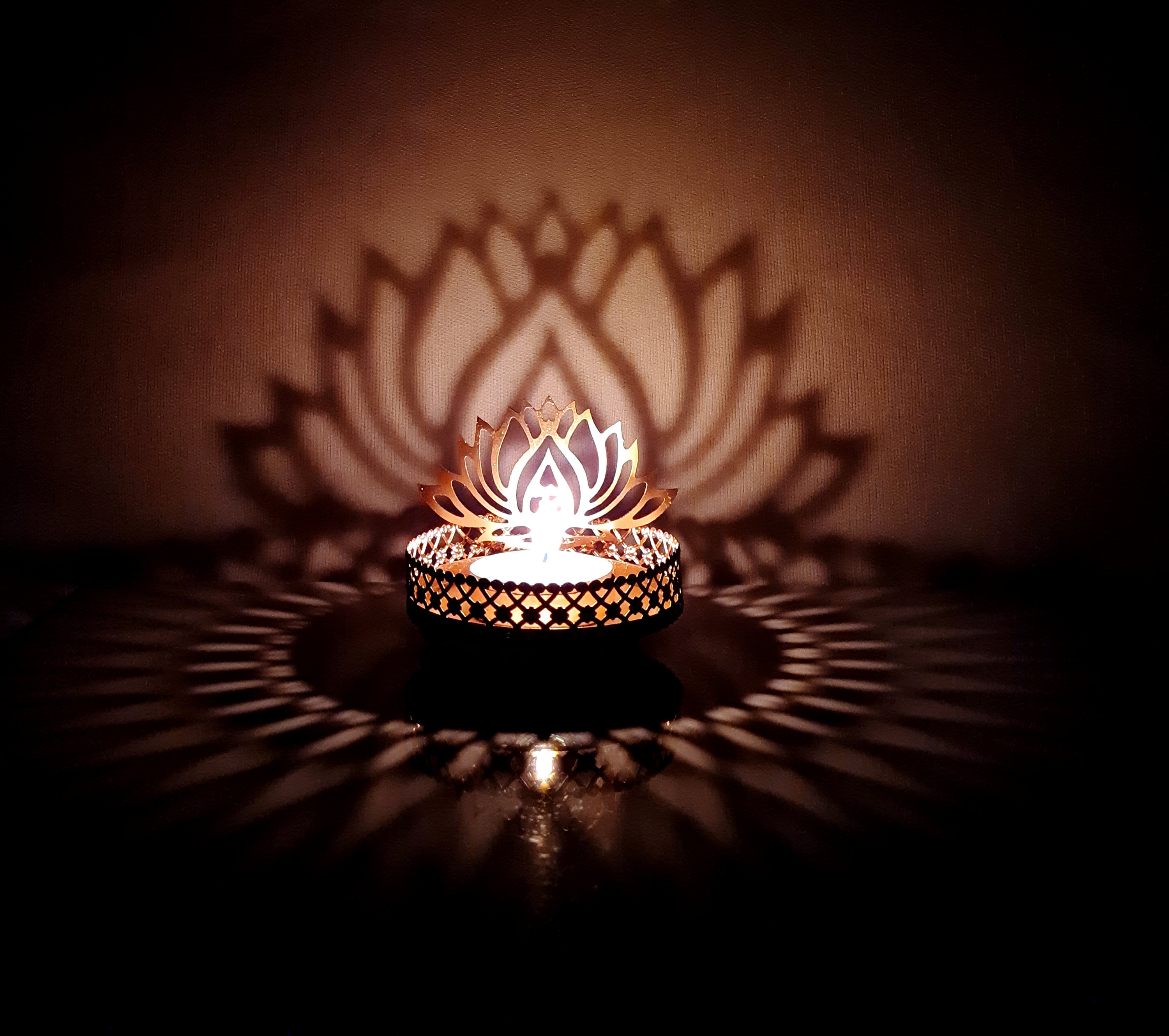 Traditional Metal Shadow Tea Light Candle Holder Stand Table Etsy