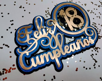 Kuchen Aufleger Happy Birthday Cricut svg cut Datei Layered svg benutzerdefinierte Cake Topper diy Cricut Silhouette Cameo Laser Cut Vorlage Kuchendeko