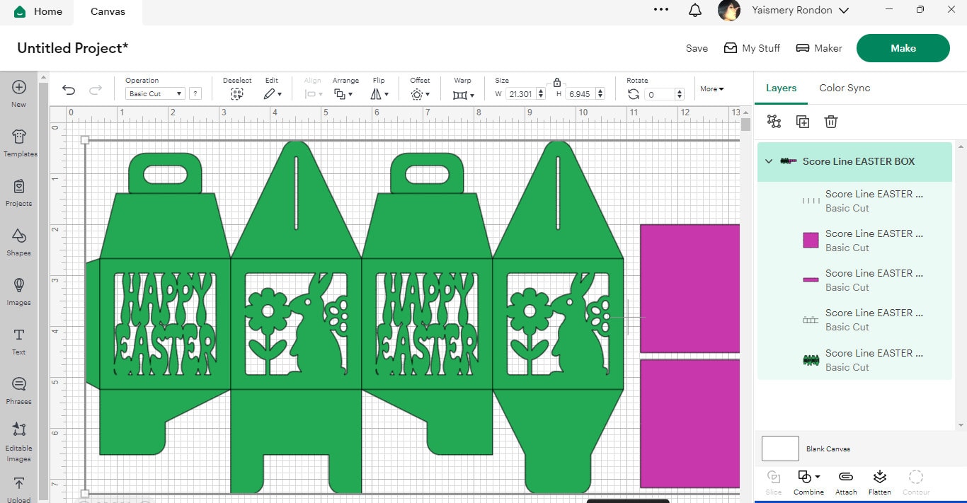 SVG Cut Files Favor Box Template Happy Easter Spring Candy Box Bunny ...