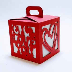 SVG taglia file favore scatola Ti amo modello Buon San Valentino turbinii per Cricut Silhouette Cameo Laser Cut Brother Scan Cut confezione regalo svg