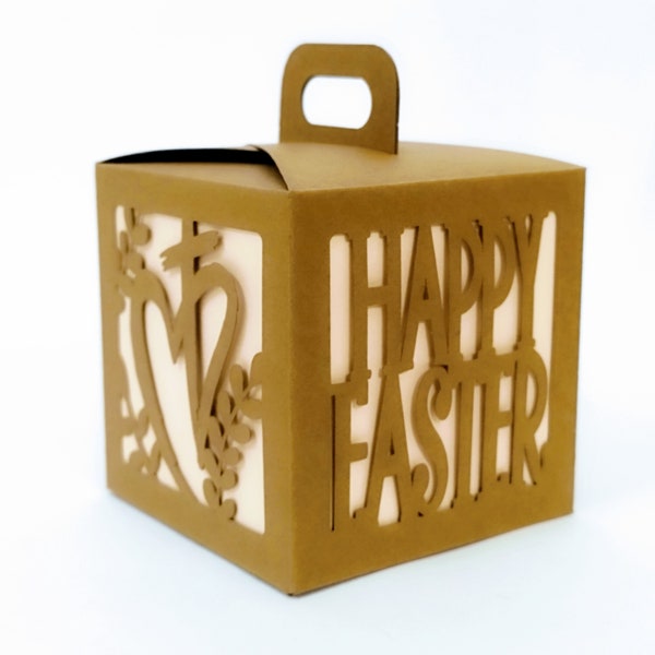 SVG cut files favor box Happy Easter template Heart Cross Cricut Silhouette Cameo Laser Cut Brother Scan Cut gift box svg He is Risen SVG