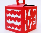 SVG cut files HEARTS favor box template LOVE box Happy Valentine's Day Cricut Silhouette Cameo Laser Cut Brother Mother's Day gift box svg