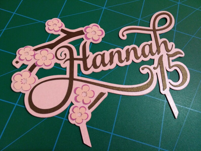 Download Cake Topper For Sweet 16 Quinceañera SVG Template Cutting ...