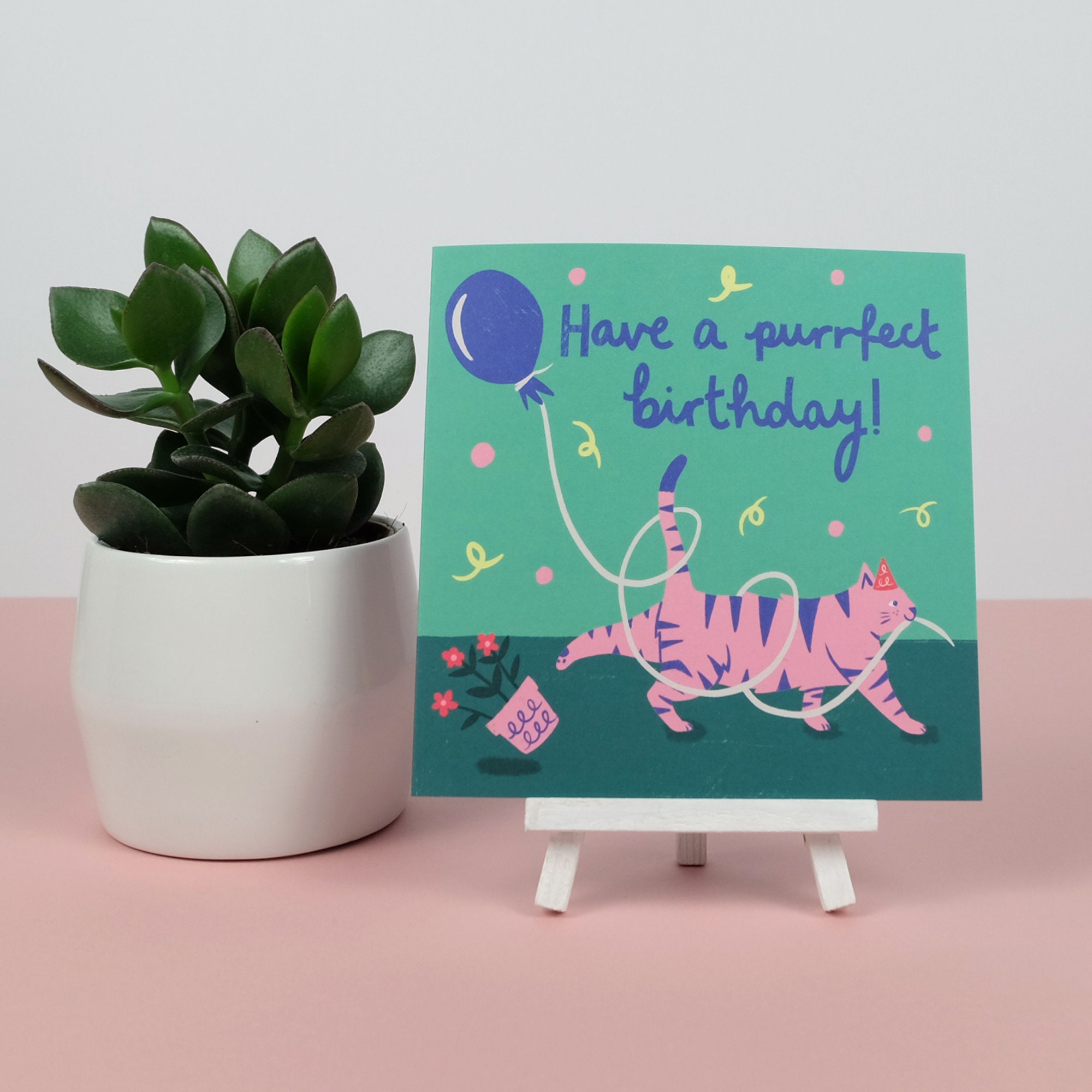 Have A Purrfect Birthday Cat Birthday Greeting Card | Etsy