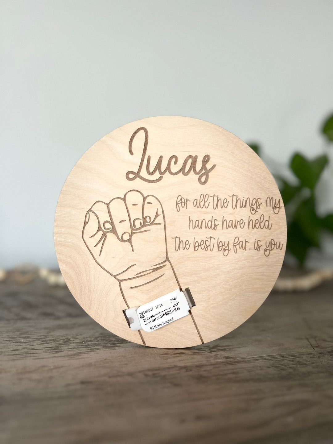 Baby Band Keepsake Hospital Bracelet Holder Baby Birth Announcement