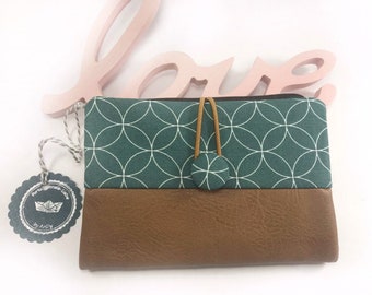 Ladies Organizer 70er Vintage Damen Geldbörse Portemonnaie Wallet Echt Leder USA