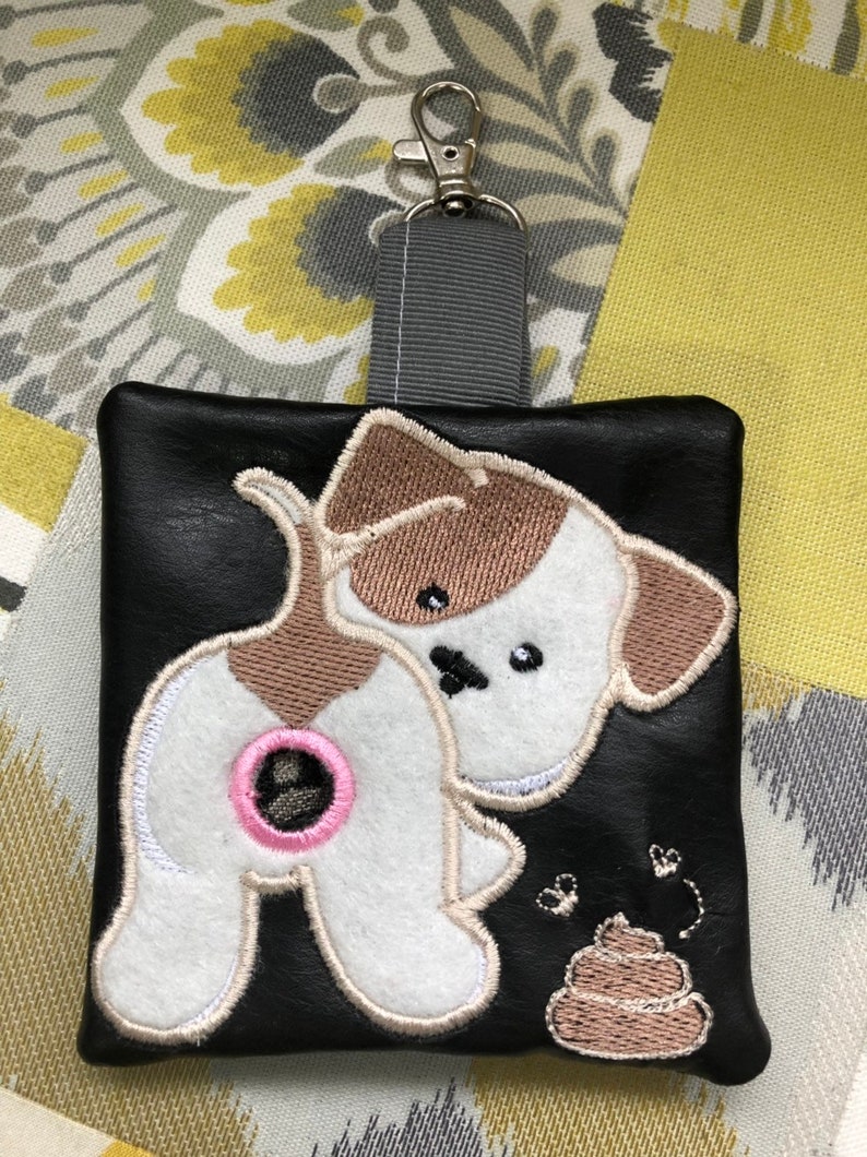 Dog Poo Bag Holder With Lobster Keyring Keychain Charm Detail Etsy