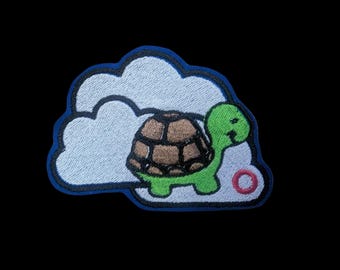 Turtle in the Clouds patch, phish patch, kasvot vaxt, homemade jamband gifts, music embroidery