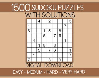 1500 Large Print Sudoku Puzzles – Easy to Very Hard (PDF Download)