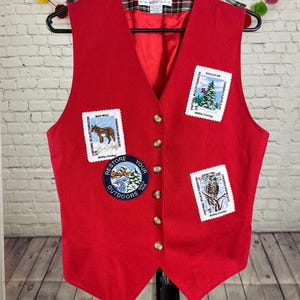 RARE Gilet avec écusson Eagle's Eye x National Wildlife Federation 1988 - L