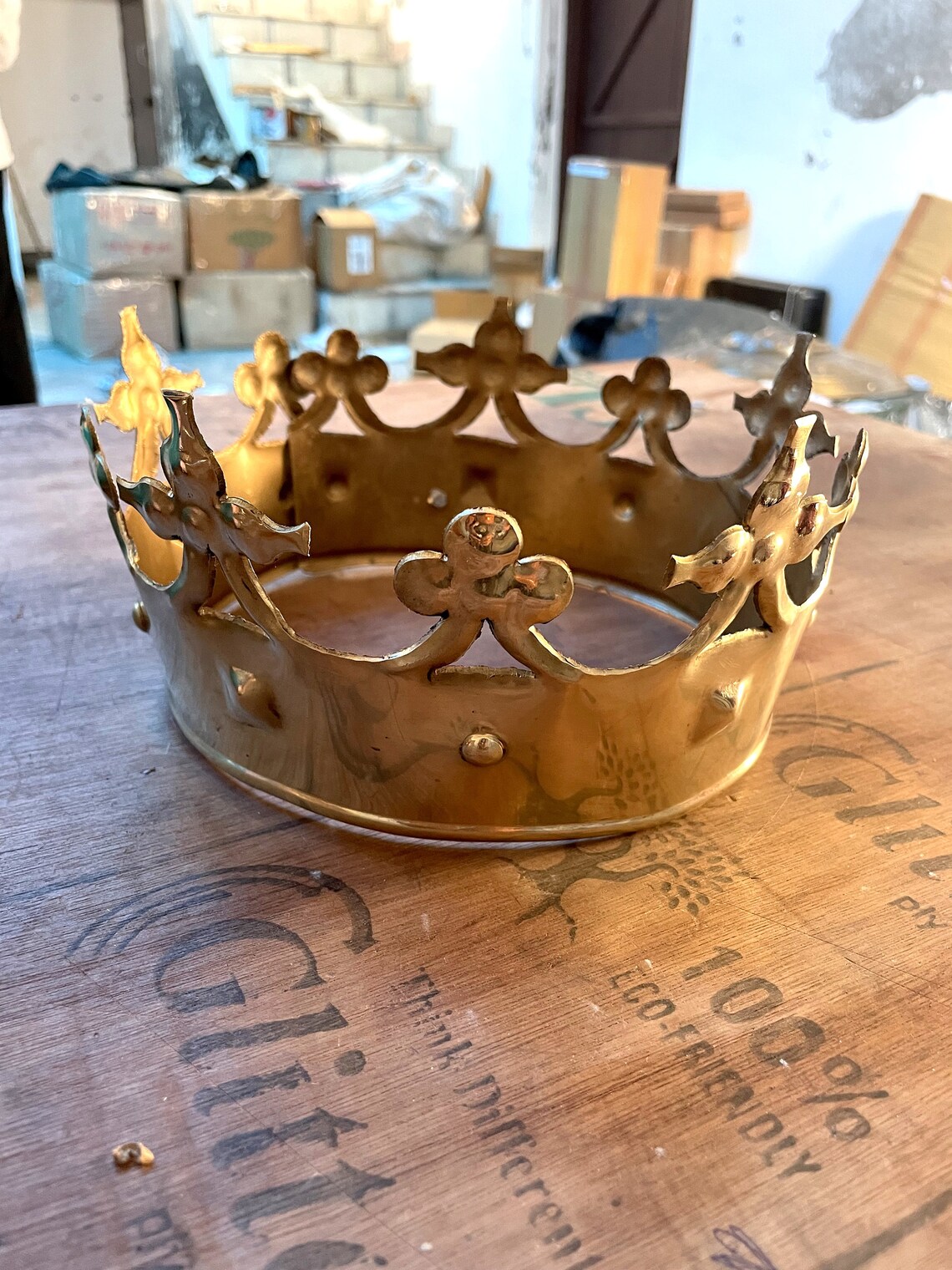Crown Brass Gift Item Etsy Canada