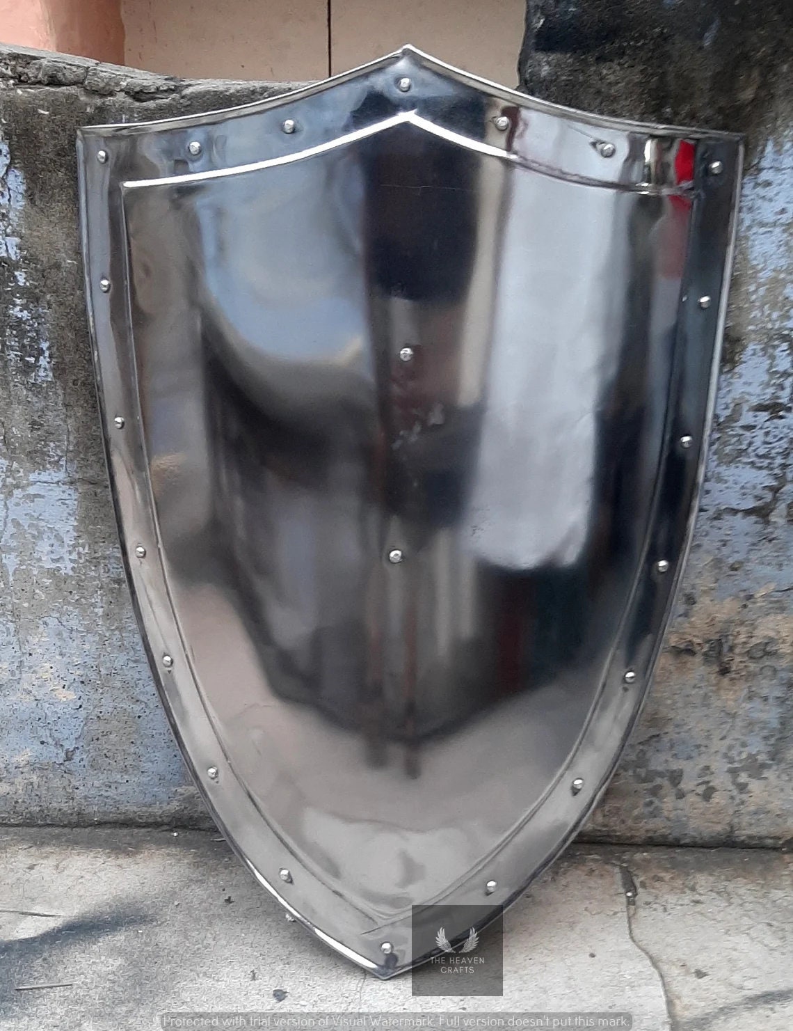 Knight Medieval Heater Shield Sca Larp Waster 18G Battle Armor Etsy