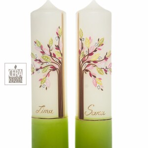 Christening candle &quot;Gemini Girls&quot;
