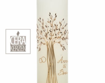 Wedding candle “Tree of Life Gold”