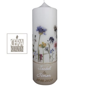 Wedding candle " Blumenwiese "