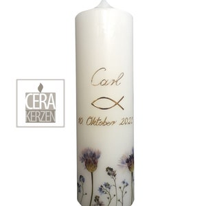 Christening candle " Blumenwiese "