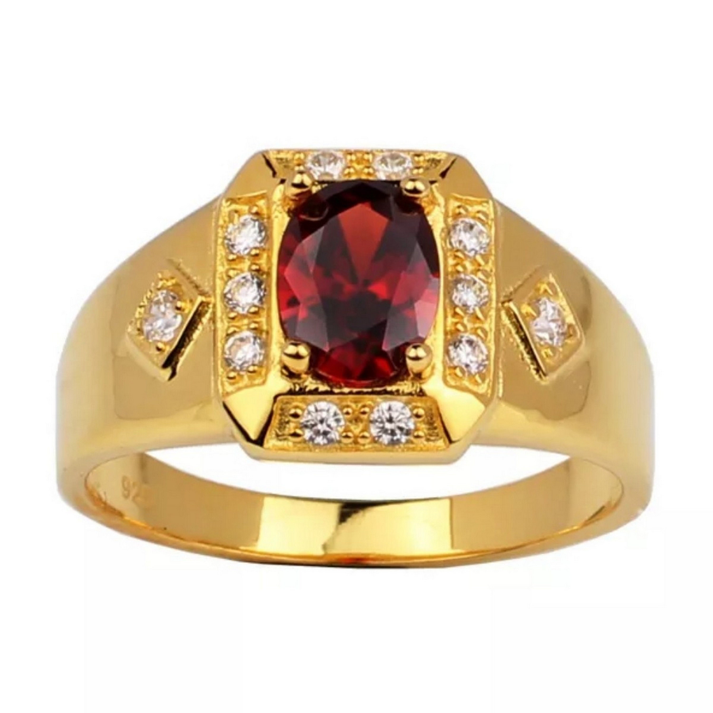 Ring for Mens 925 Sterling Silver 14 K Gold Platted Etsy UK