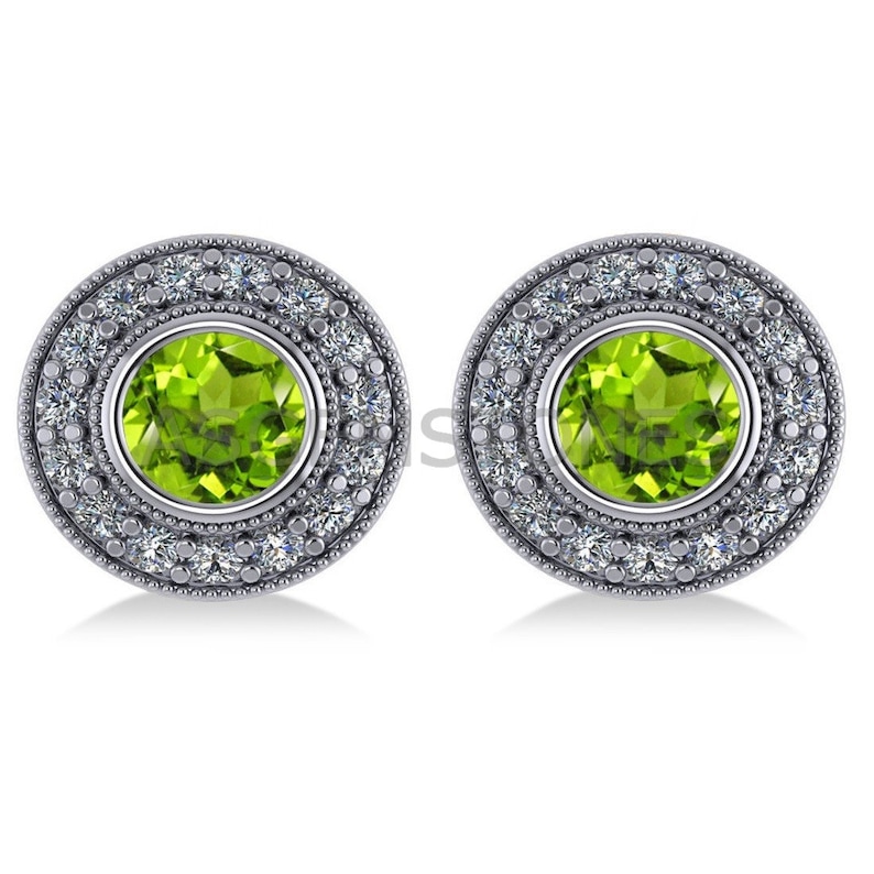 Stylish Peridot,Cz Gem Cufflink In 925 Sterling Silver Fine Royal Jewelry For Men Perfect Grooms /& Groomsman Gifts. August Birth Stone