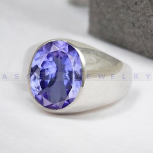 Luxury Tanzanite Ring, Classic Gemstone Jewelry, Ideal for Engagements, Weddings, and Anniversaries Stunning Ruby Cocktail Ring