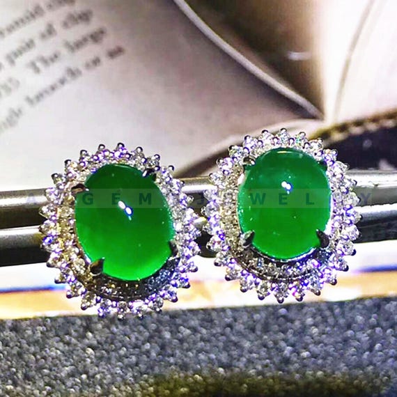 Gemelli con smeraldo verde/Gemelli con pietra preziosa verde