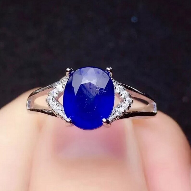 September Birthstone Blue Sapphire Men/'s Ring 925 Sterling Silver Oval Sapphire Personalized Gift for Men Handmade Natural Sapphire Ring
