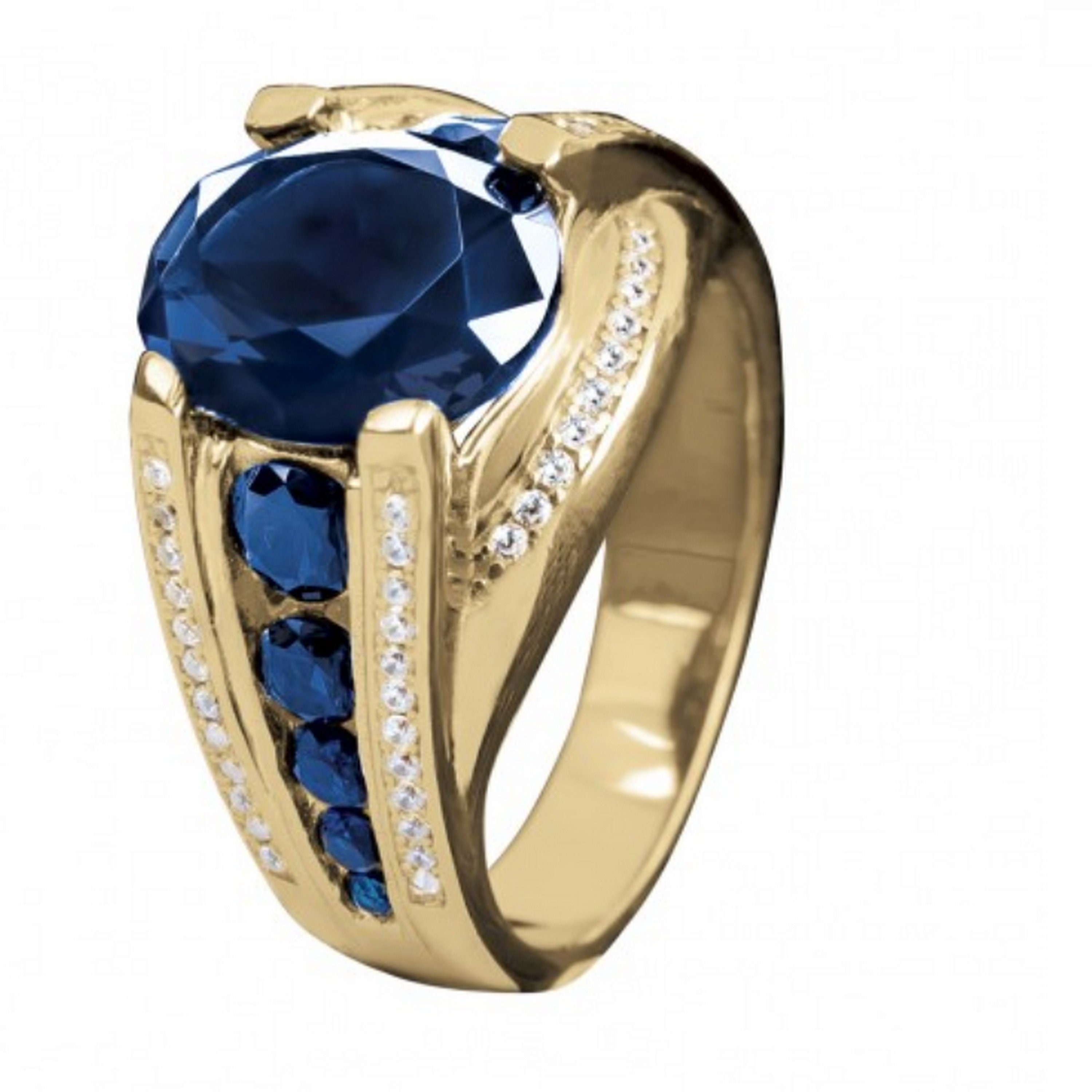 Blue Sapphire Men's Ring Handmade Blue Sapphire Gemstone Etsy