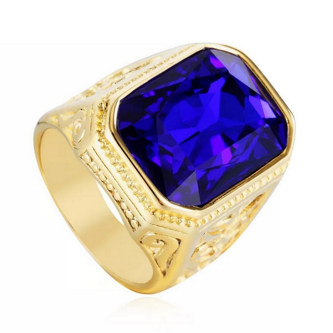 Amethyst Men's Ring 925 Sterling Silver Ring Engagement Etsy