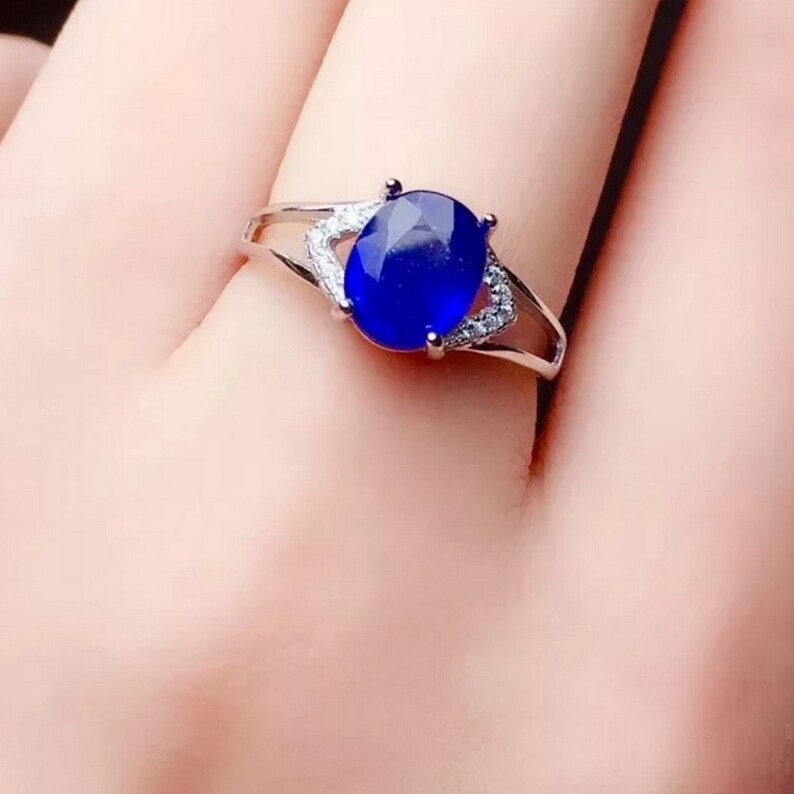 September Birthstone Blue Sapphire Men/'s Ring 925 Sterling Silver Oval Sapphire Personalized Gift for Men Handmade Natural Sapphire Ring