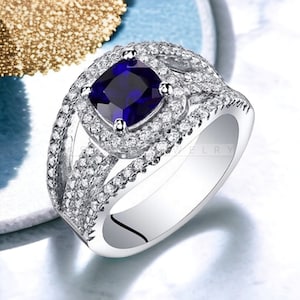 Men’s Sapphire Signet Ring, Natural Blue Gemstone, Sterling Silver, Gift for Him, September Birthstone Jewelry, Classic Look