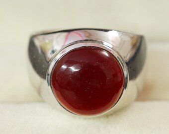 Garnet Ring 925 Sterling Silver January Birthstone Handmade Ring Personalized Engagement Ring Promise Ring Statement Ring