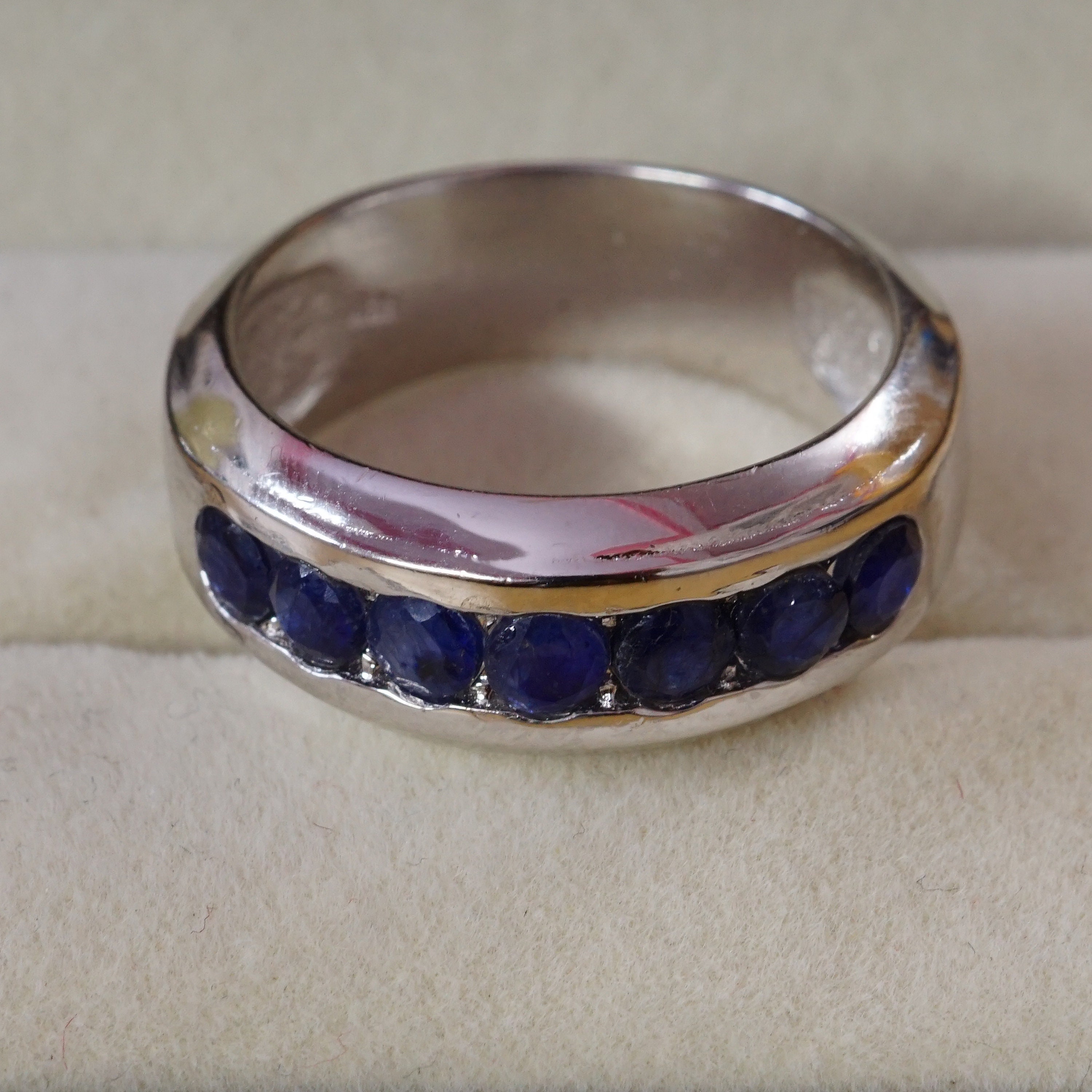 Blue Sapphire Ring for Men 925 Sterling Silver September - Etsy