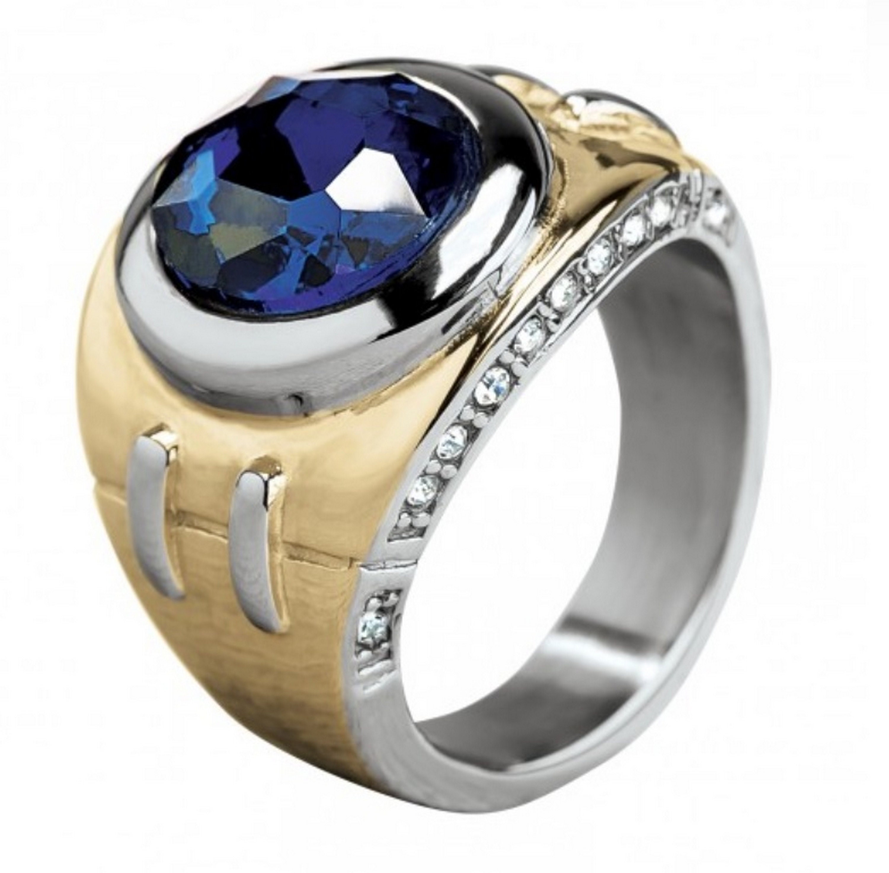 Blue Sapphire Men's Ring 925 Sterling Silver Natural Etsy