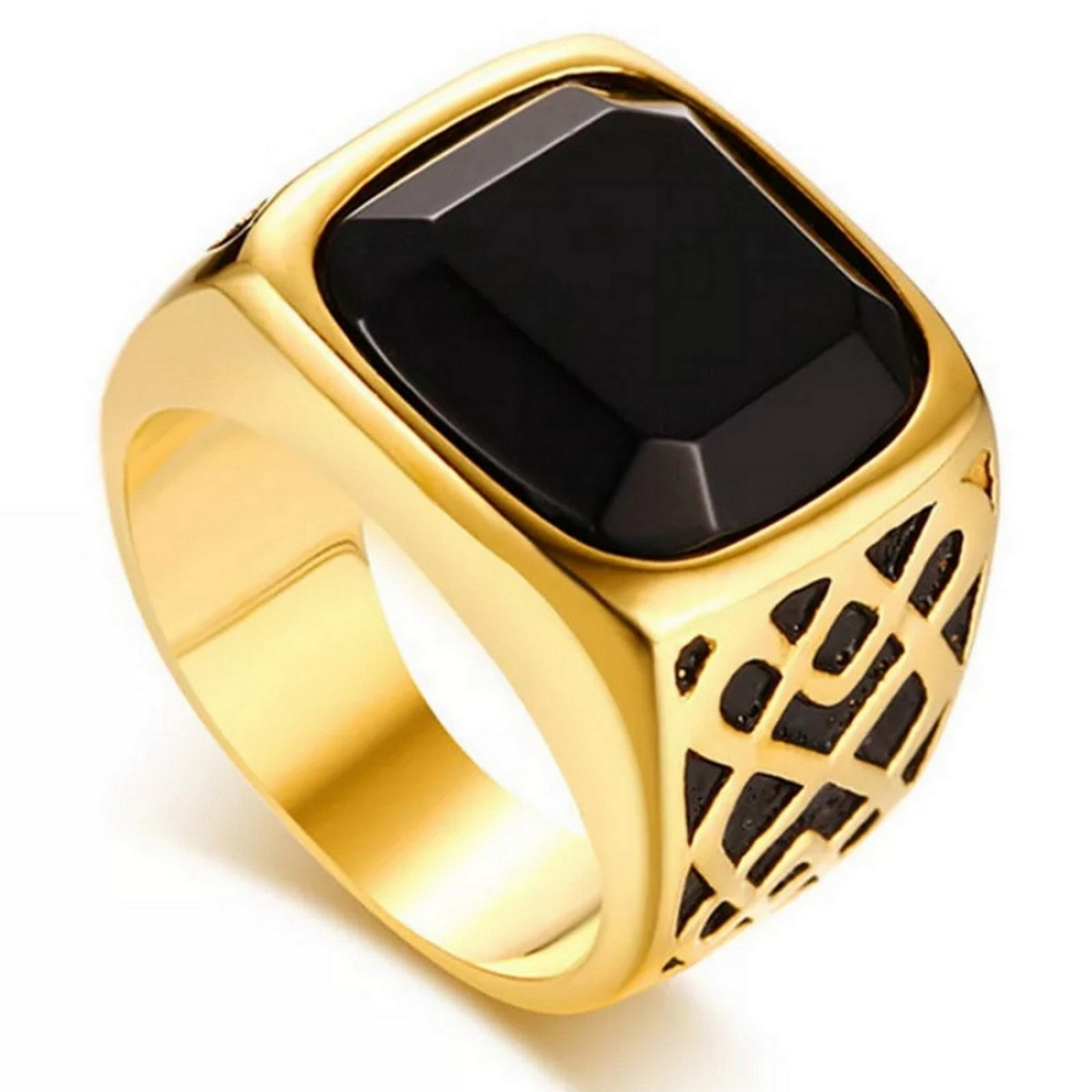 Black Onyx Ring for Men 925 Sterling Silver Ring for Men Etsy