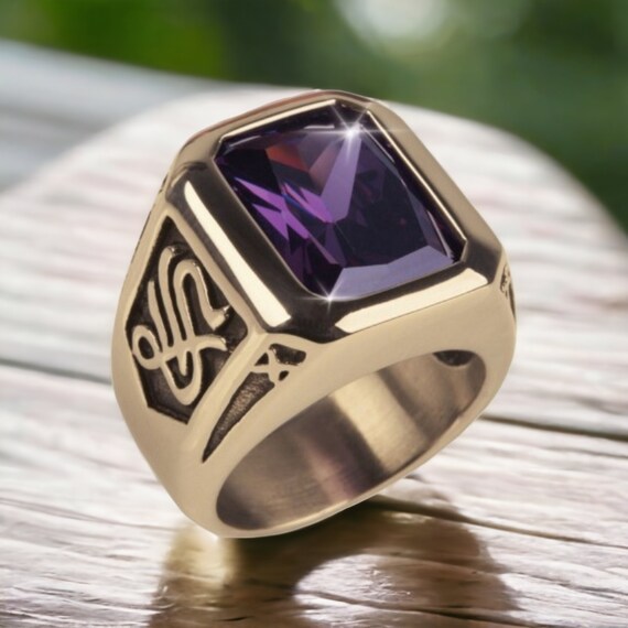 Bague homme amethyste new arrivals