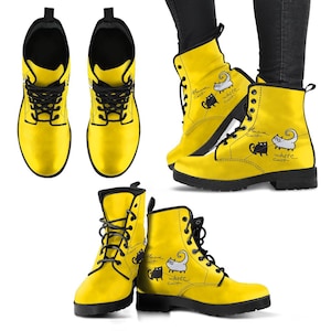On Sale, Black Cat & White Cat Women&#39;s Leather Boots, Highest Quality Leather Boots