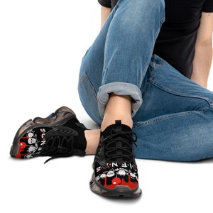 Men&#39;s Mesh Sports Sneakers, Friends Horror Shoe Characters, Happy Halloween Shoe, christmas Gift, Black Friday SaleMen&#39;s