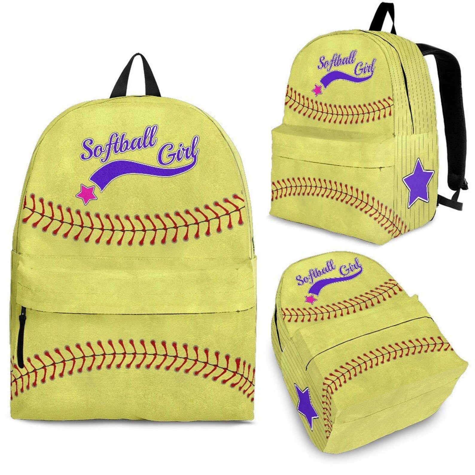 Backpack Softball Girl School bag highschool backpack Kids Etsy