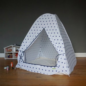 Spielzelt, Zelt, Tipi, blaue Sterne