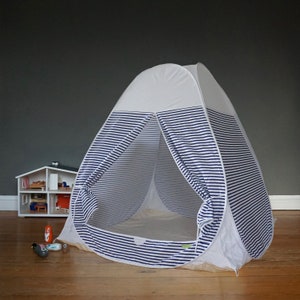 Spielzelt, Zelt, Tipi, Streifen blau weiß