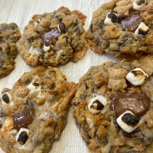 SMORES COOKIES, Smore&#39;s Cookies, Smores Cookie Box, Gourmet Smores Cookies, Gourmet Cookie Box, Homemade Cookies, Christmas Cookie Box,