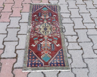 Mat rugs,Floor mats, 1.6x3.3 Ft, Bohemian rug,Door mats, Small size rugs, handmade floor rugs,Oushak rug,Home living