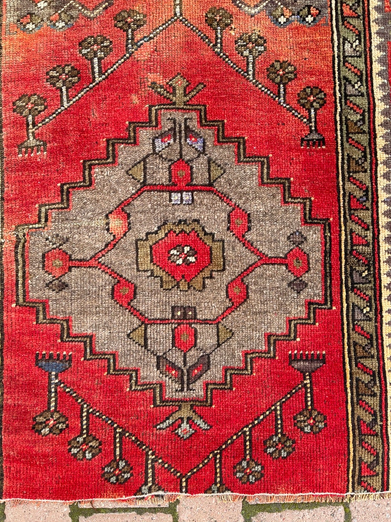 Turkish Area Rug Vintage Handmade Oushak Rug Anatolian Home Etsy