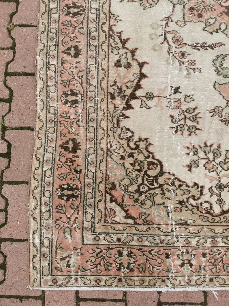 Oversized oushak rug / turkish green rug / vintage rug / Etsy