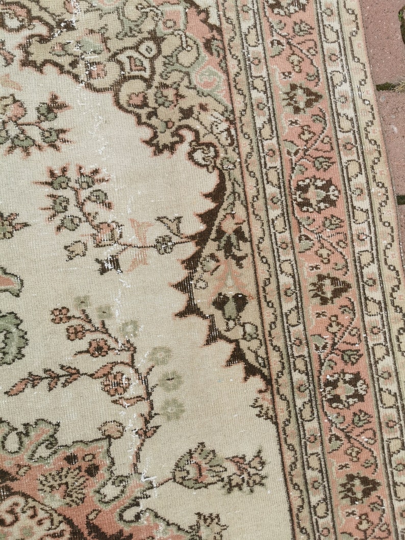 Oversized Oushak Rug / Turkish Green Rug / Vintage Rug / Etsy