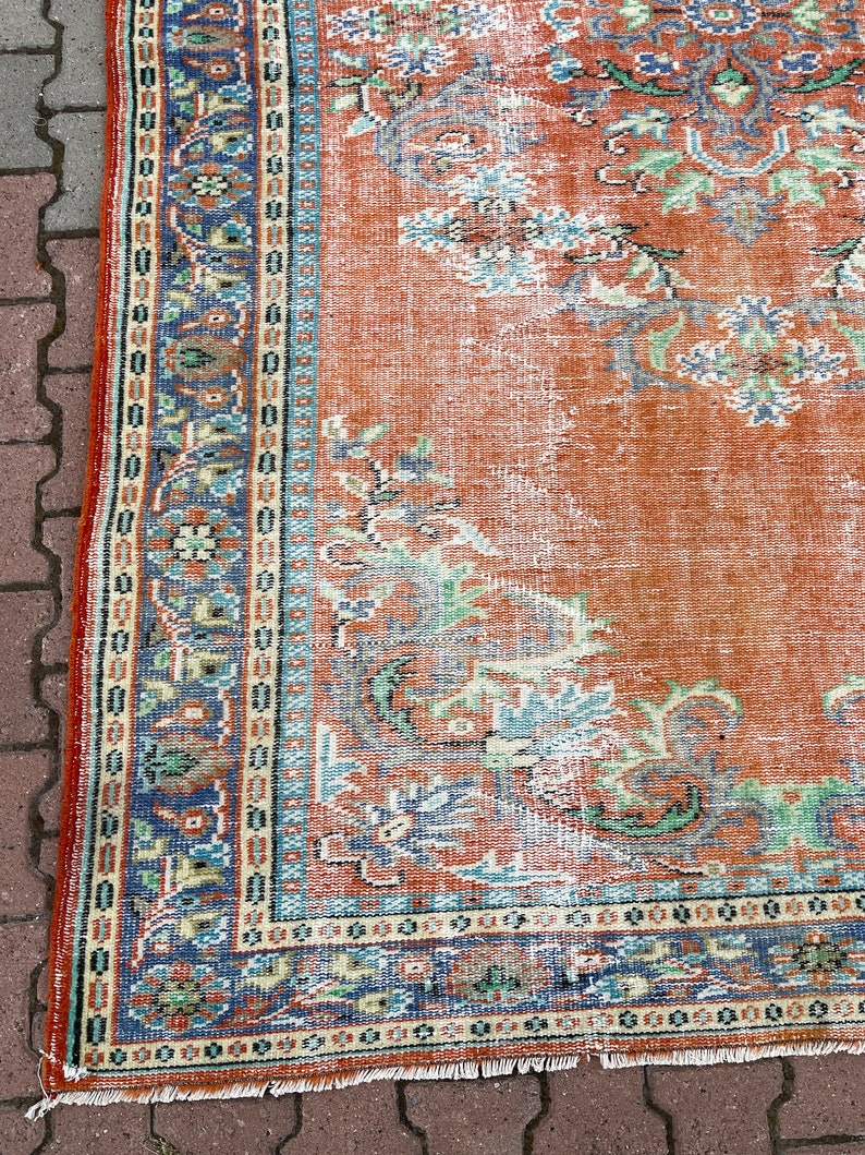 turkish rug wool rug/ bohemian rug pastel color rug/vintage area rug/ oushak rug turkey rug /boho rug /1.8x11.5 feet / turkish rug wool rug/ bohemian rug pastel color rug/vintage area rug/ oushak rug turkey rug /boho rug /1.8x11.5 feet /